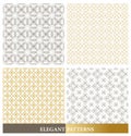 Set of Elegant Islamic or Arabic Seamless Patterns Royalty Free Stock Photo