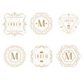 Set of Elegant Monogram Design