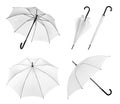 Set with elegant umbrella from different views