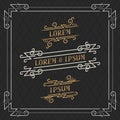 The set of elegant vintage emblems templates.