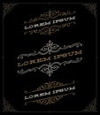 Set of elegant vintage ornamental emblems Royalty Free Stock Photo