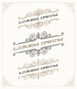 Set of elegant vintage ornamental emblems Royalty Free Stock Photo