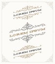 Set of elegant vintage ornamental emblems Royalty Free Stock Photo