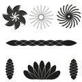 Set of elements for design-patterns, spirals, different elements