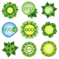 Set of elements for Eco design vector