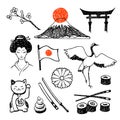 The set of elements of Japanese culture.