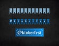 Set of elements in OktoberFest. Oktoberfest. Welcome to beer festival. Invitation flyer or poster for feast.