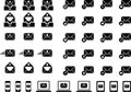 Set of email web icons Royalty Free Stock Photo