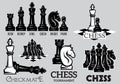 Set emblems and signs for the chess tournament