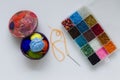 Set for embroidery with beads