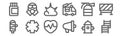 set of 12 emergencies icons. outline thin line icons such as emergency, emergency, emergency, fire extinguisher, explosion, gas