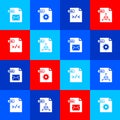 Set EML file document, DLL, XSL and OBJ icon. Vector Royalty Free Stock Photo