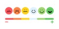 Set of Emoji Colored Flat Icons.