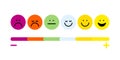 Set of Emoji Colored Flat Icons. Vector Set of Emoticons. Royalty Free Stock Photo