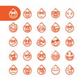 Set of emoji emoticons