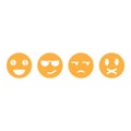 Set of emoticon vector icon illustration Royalty Free Stock Photo