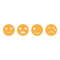 Set of emoticon vector icon illustration Royalty Free Stock Photo