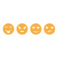 Set of emoticon vector icon illustration Royalty Free Stock Photo