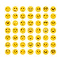 Set of emoticons. Avatars. Cute emoji icons. Flat design. Big co Royalty Free Stock Photo