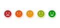 Set of emoticons. Bad and good mood. Feedback. Smiley. Vector icons