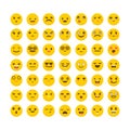 Set of emoticons. Cute emoji icons. Avatars. Big collection with Royalty Free Stock Photo