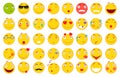 Set of Emoticons. Set of Emoji. Flat style illustrations.