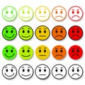 Set of Emoticons. Emoji rank, level, load.