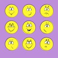 Set of emoticons, emotion, feelings, experience