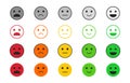 Set of of emoticons. Emotion rating satisfaction