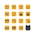 Set of emoticons. Emotions. Simple flat vector illustration on a white background