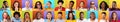 Set of emotional shots. Multiethnic people posing on colorful backgrounds Royalty Free Stock Photo