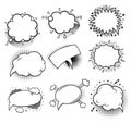 Set of empty comic bubbles Royalty Free Stock Photo