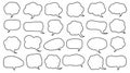 Set of empty comic style speech bubbles with blank space for your text. Vector illustration Royalty Free Stock Photo