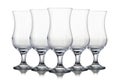 Set of empty hurricane glasses  on white background Royalty Free Stock Photo