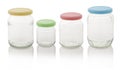 Set of empty jars Royalty Free Stock Photo