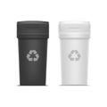 Set of Empty Recycle Bins for Trash and Garbage Royalty Free Stock Photo