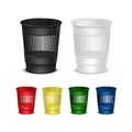 Set of Empty Recycle Bins for Trash and Garbage Royalty Free Stock Photo