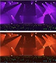 Set of empty stage Rock concert Royalty Free Stock Photo