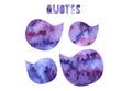 Set of empty templates spech bubble for quotes. Royalty Free Stock Photo