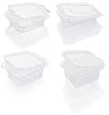 Set empty transparent plastic food container Royalty Free Stock Photo