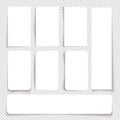 Set of empty white cards of different sizes Royalty Free Stock Photo
