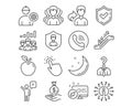 Engineer, Security agency and Group icons. Touchpoint, Income money and Agent signs. Vector