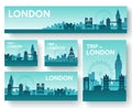 Set of England landscape country ornament travel tour concept. Culture traditional, flyer, magazine, book, poster