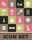 Set England map, Coin money with pound, London phone booth, Golf club ball tee, underground, Umbrella, flag flagpole and