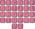 Complete color set of English alphabets