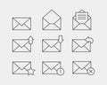 Set envelop icons letter. Envelope icon vector template. Mail symbol element. Mailing sign for web or print design Royalty Free Stock Photo