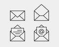 Set envelop icons letter. Envelope icon vector template. Mail symbol element. Mailing sign for web or print design Royalty Free Stock Photo