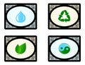 Set of environment icons isolated on white Royalty Free Stock Photo