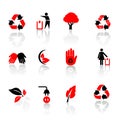 Set of environmental / recycling icons Royalty Free Stock Photo