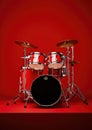 Set equipment cymbal isolated instrument jazz musical concert percussion rock drum